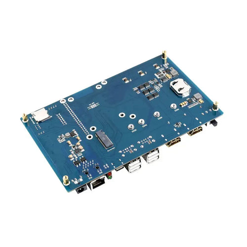 PoE UPS Base Board for RPi CM4, Gigabit Ethernet, Dual HDMI, Quad USB2.0