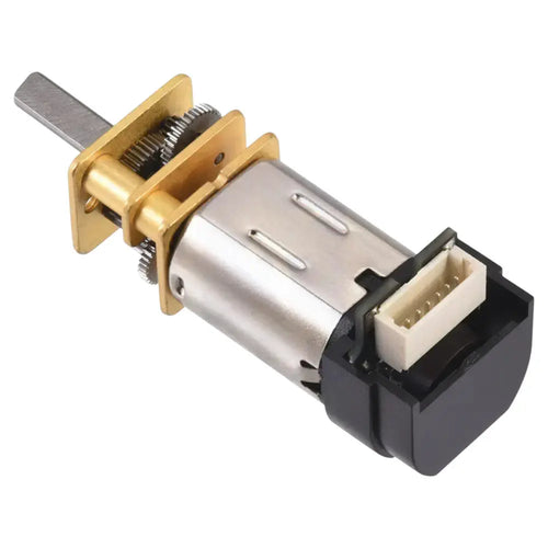 Pololu 10:1 Micro Metal Gearmotor HP 6V w/ 12 CPR Encoder, Back Connector