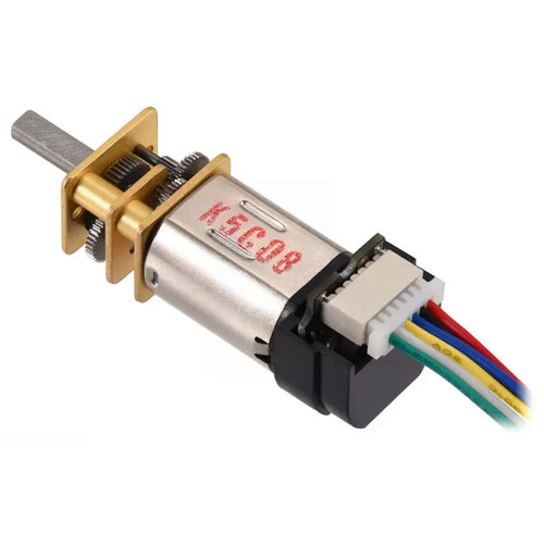 Pololu 15:1 Micro Metal Gearmotor LP 6V w/ 12 CPR Encoder, Side Connector