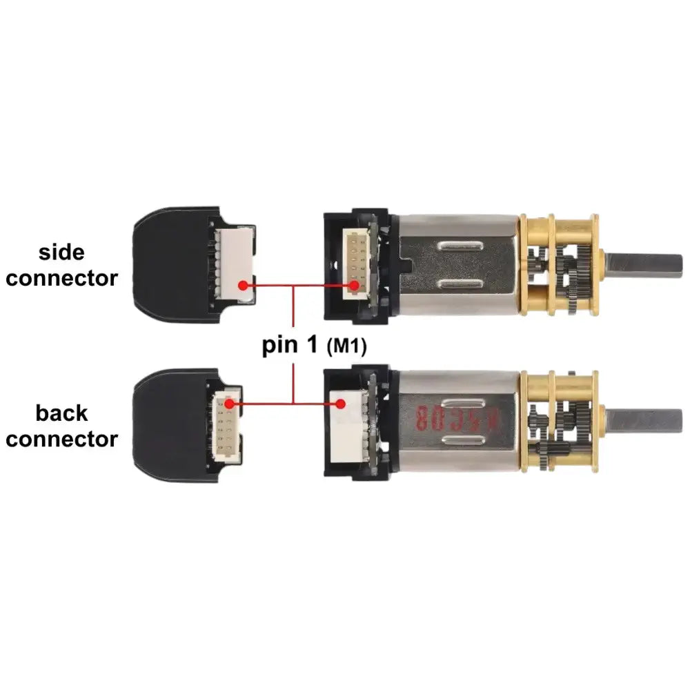 Pololu 250:1 Micro Metal Gearmotor HPCB 12V w/ 12 CPR Encoder, Back Connector