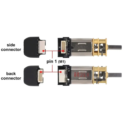 Pololu 298:1 Micro Metal Gearmotor HPCB 6V w/ 12 CPR Encoder, Side Connector