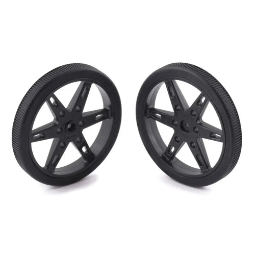 Pololu Wheel Pair for Micro Servo Splines (21T, 4.8 mm) 60 x 8 mm (Black)