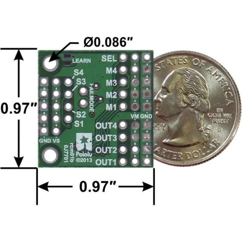 Pololu 4-Channel RC Servo Multiplexer (Partial Kit)