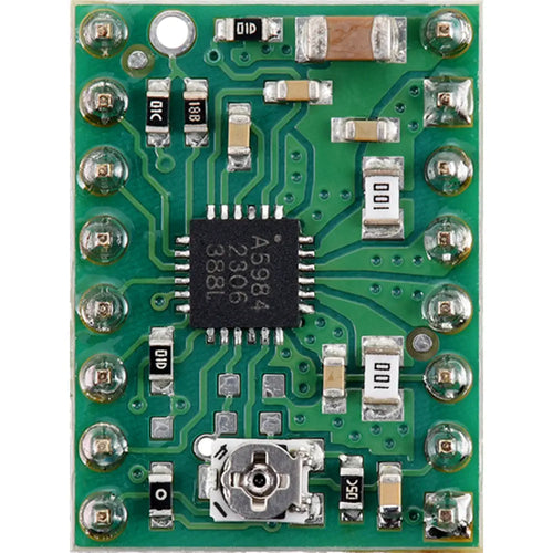 Pololu A5984 Stepper Motor Driver Carrier, Adjustable Current (Soldered Header Pins)