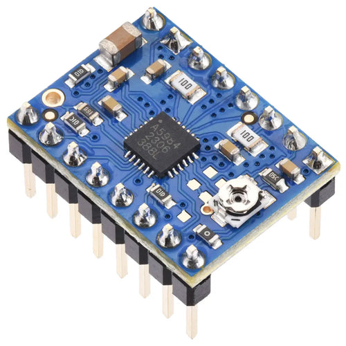 Pololu A5984 Stepper Motor Driver Carrier, Adjustable Current, Blue Edition (Soldered Header Pins)