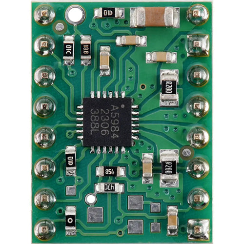 Pololu A5984 Stepper Motor Driver Carrier, Fixed 750mA@5V / 500mA@3.3V (Soldered Header Pins)