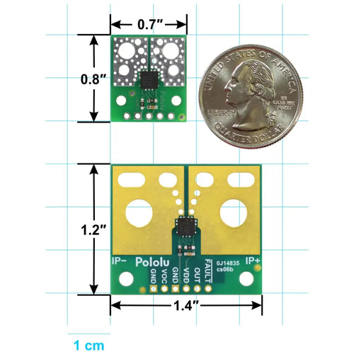 Pololu ACS37220LEZATR-150B3 Current Sensor Compact Carrier -150A to +150A, 3.3V