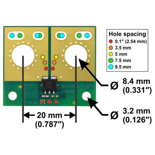 Pololu ACS72981ELRATR-200U3 Current Sensor Large Carrier 0A to 200A, 3.3V