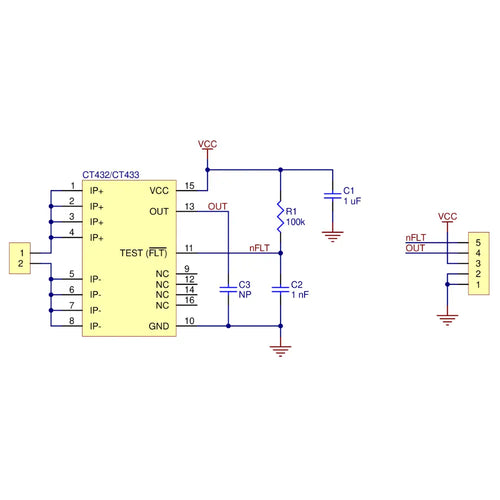 Pololu CT432-HSWF65MR TMR Current Sensor Large Carrier -65A to +65A, 5V