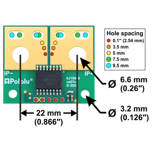 Pololu CT432-HSWF65MR TMR Current Sensor Large Carrier -65A to +65A, 5V