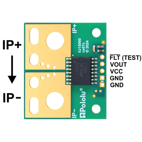 Pololu CT432-HSWF65MR TMR Current Sensor Large Carrier -65A to +65A, 5V