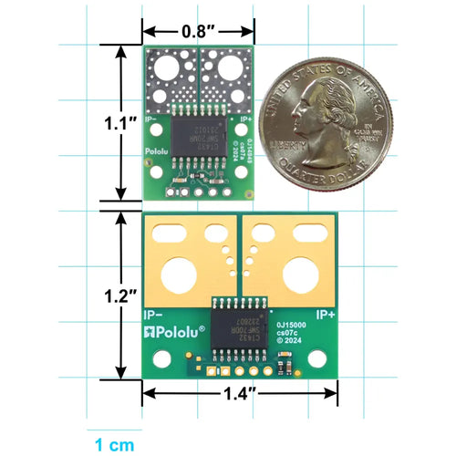Pololu CT433-HSWF50MR TMR Current Sensor Large Carrier -50A to +50A, 3.3V