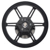 Pololu Multi-Hub Wheel w/Inserts for 3mm & 4mm Shafts - 80×10mm, Black, 2-Pack