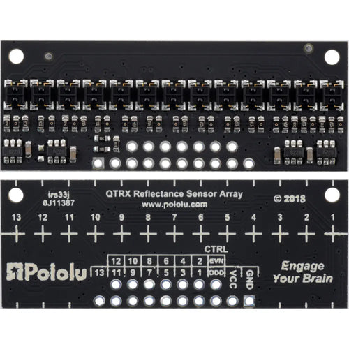 Pololu QTRX-HD-13A Reflectance Sensor Array: 13-Channel, 4mm Pitch, Analog Output, Low Current