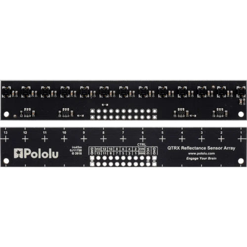 Pololu QTRX-MD-13RC Reflectance Sensor Array: 13-Channel, 8mm Pitch, RC Output, Low Current