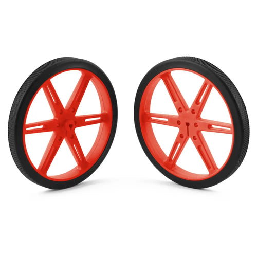 Pololu Wheel 80×10mm Pair - Red - Robotshop