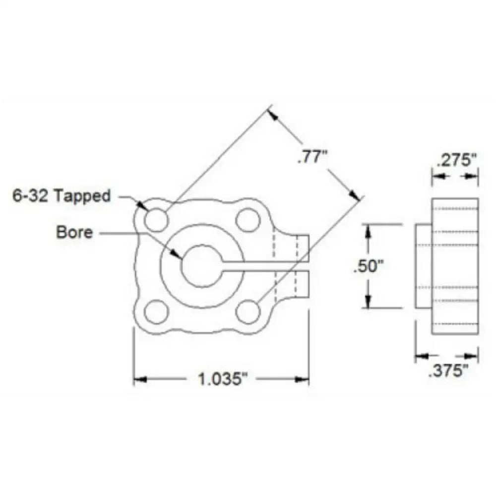 Actobotics 1/4" Bore 0.77" Clamping Hub