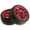 DFRobot 65mm Rubber Wheel Pair - Red