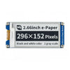 Waveshare 2.66-Inch 296x152 E-Paper E-Ink Display Module (Black/White)