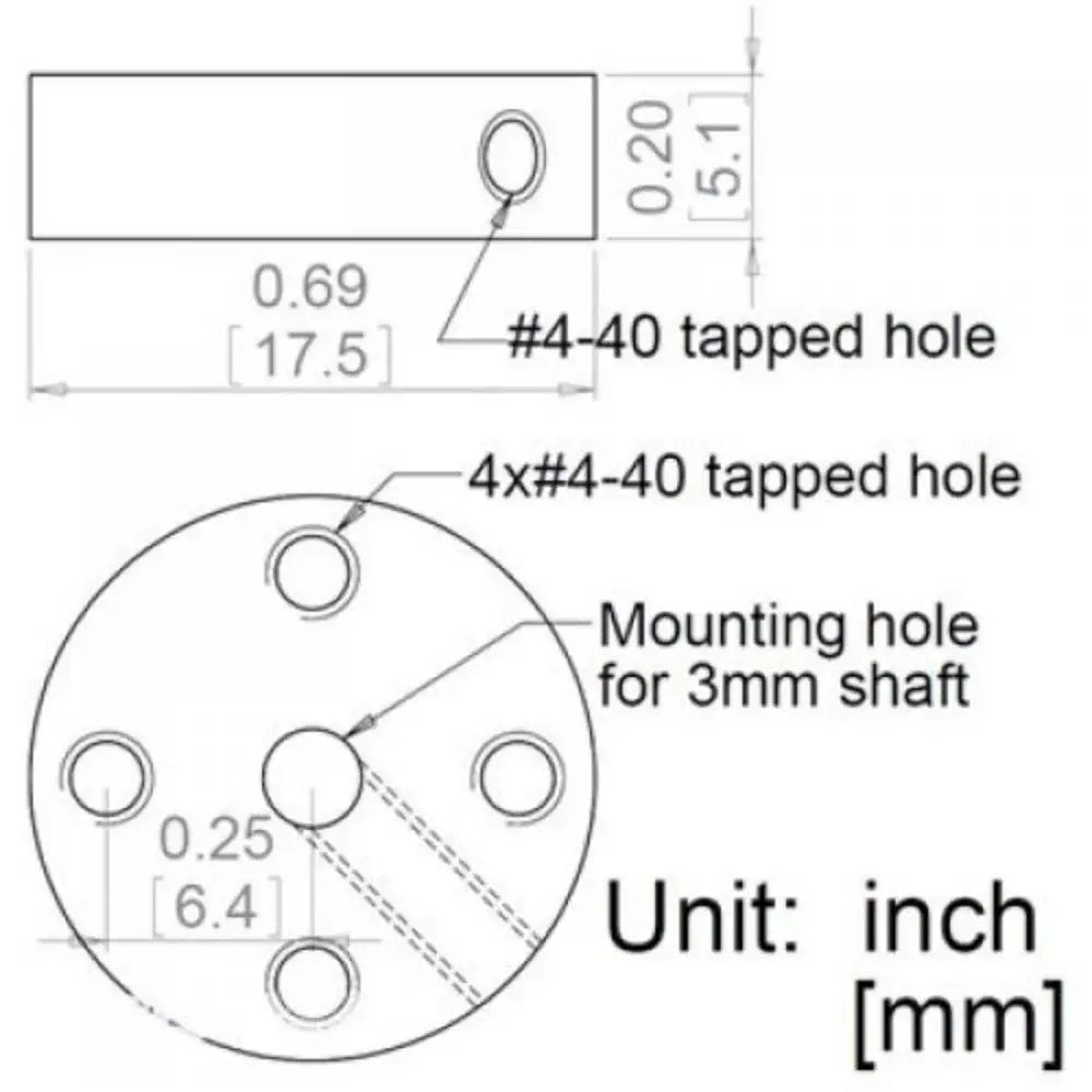Pololu Universal 3mm Mounting Hub (4-40)