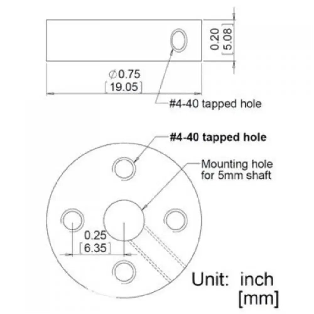 Pololu Universal 5mm Mounting Hub (4-40)