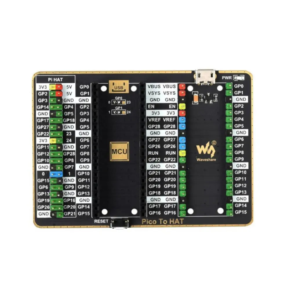 GPIO Expander For RPi Pico, 1x Raspberry Pi Standard 40-Pin, 1x Pico 2x20-Pin