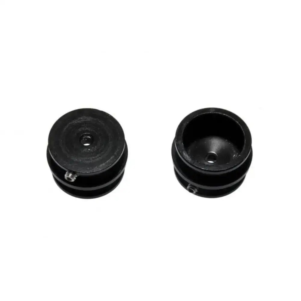 Large Rubber Wheel w/ Hub 38mm Diameter 3mm Shaft Hole Size - Black