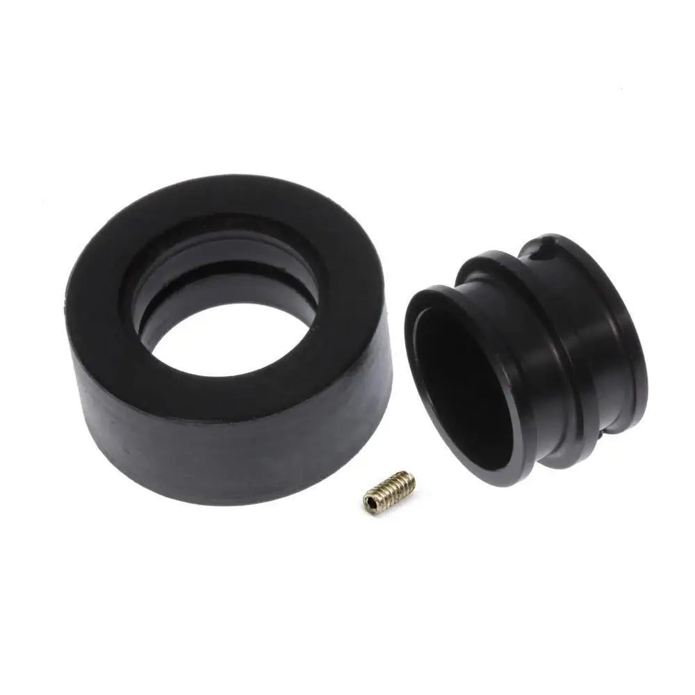 Large Rubber Wheel w/ Hub 28mm Diameter 3mm Shaft Hole - Black