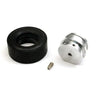 Large Rubber Wheel w/ Hub 28mm Diameter 3mm Shaft Hole - Black