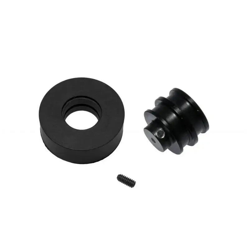 Large Rubber Wheel w/ Hub 38mm Diameter 2mm Shaft Hole - Black