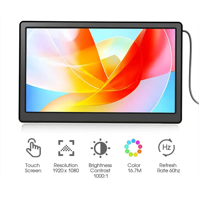 Elecrow 11.6in Touchscreen IPS 1920x1080, Compatible w/ RPi, Jetson, Beaglebone