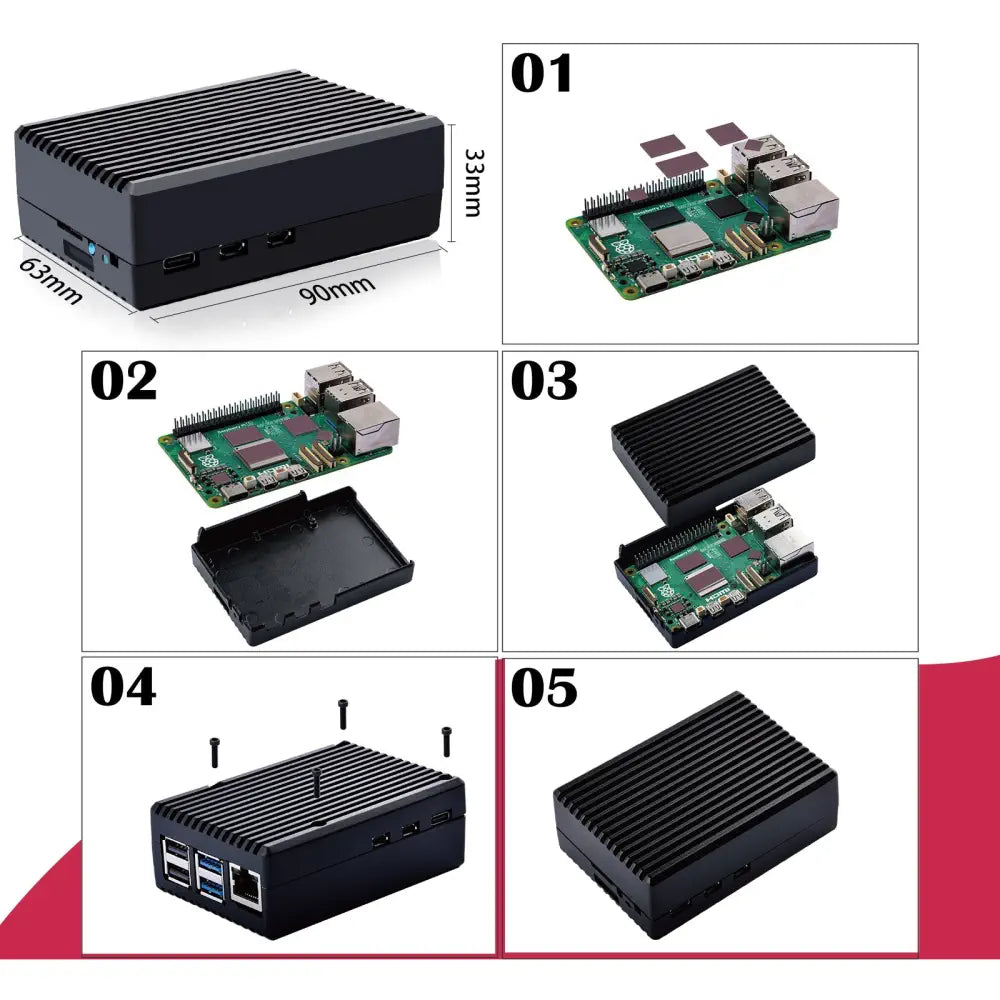 52Pi Passive Cooling Case for Raspberry Pi 5
