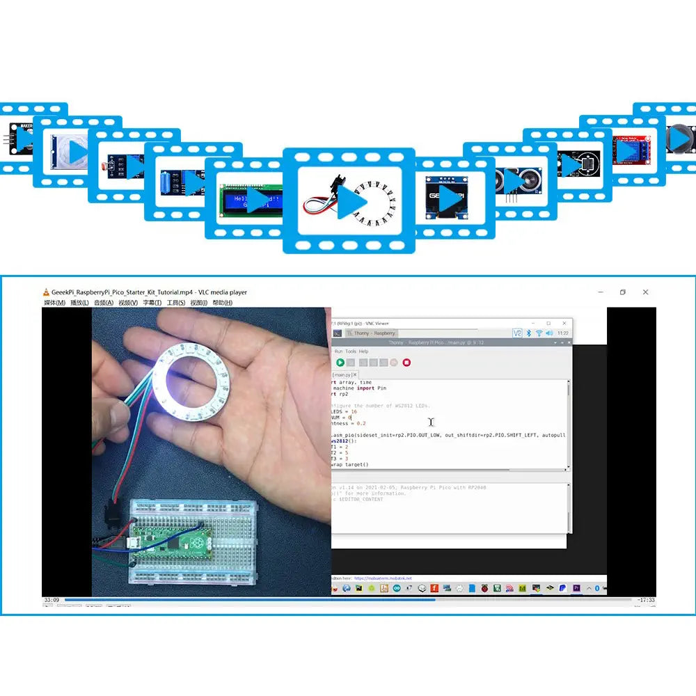Raspberry Pi Pico MicroPython Sensor & Programming Kit - RobotShop
