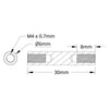 ServoCity 1501 Series M4 x 0.7mm Standoff (6mm OD, 30mm Length) - 4 Pack