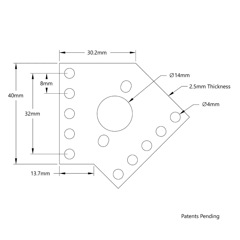 ServoCity 1108 Series Flat Pattern Bracket (2-2)