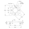 ServoCity 1221 Series 2-Side, 2-Post Pattern Mount (32-1)