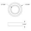 ServoCity 1" ID Non-Flanged Ball Bearing (2" OD, 1/2" Thickness)