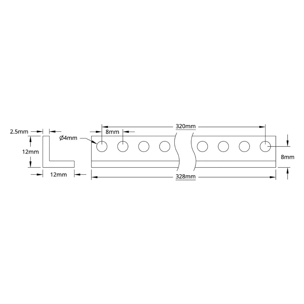 ServoCity 1103 Series L-Beam (41 Hole, 328mm Length) - 2 Pack