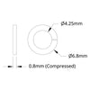 ServoCity 2809 Series Split-Lock Washer (4mm ID x 7mm OD) - 25 Pack