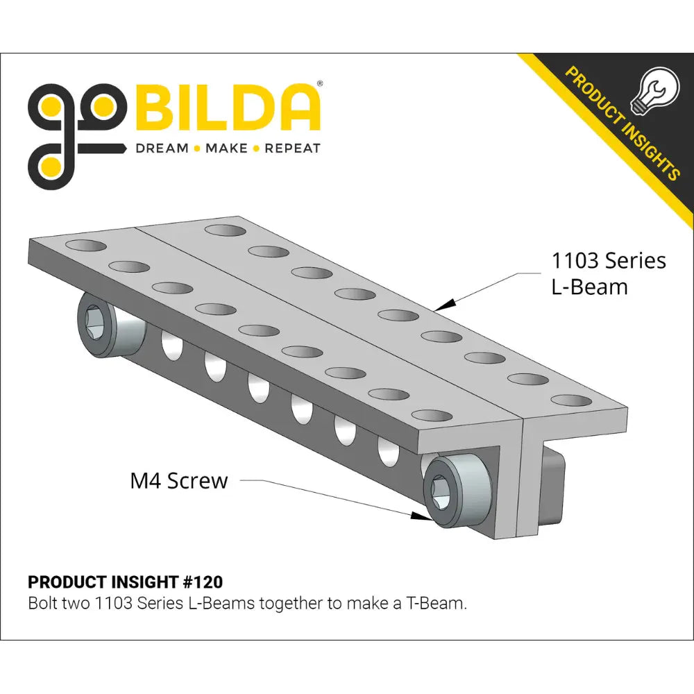 ServoCity 1103 Series L-Beam (21 Hole, 168mm Length) - 2 Pack
