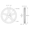 ServoCity 3602 Series Press-Fit Wheel (3mm D-Bore, 70mm Diameter) - 2 Pack