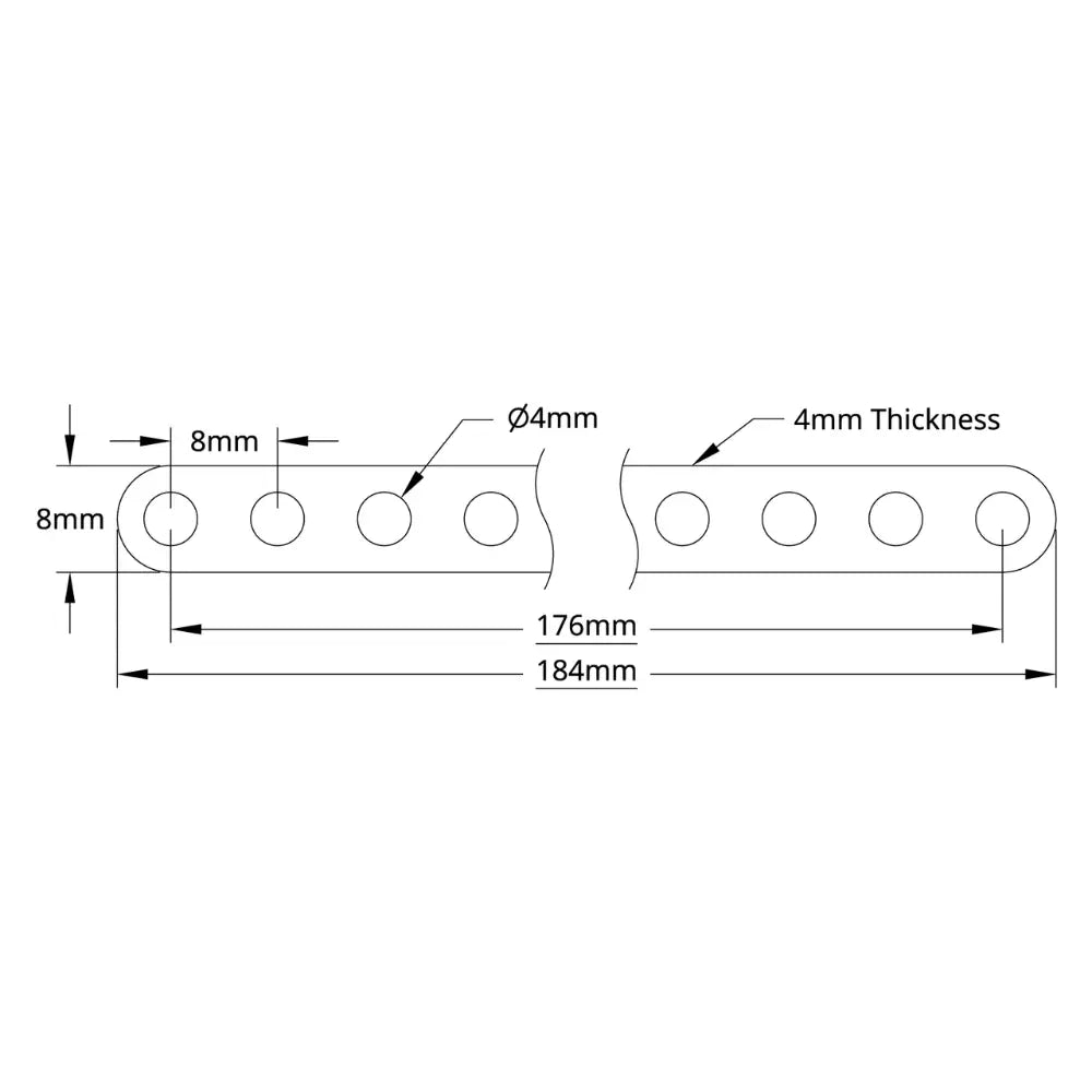 ServoCity 1102 Series Flat Beam (23 Hole, 184mm Length) - 2 Pack