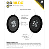 ServoCity 3607 Series Disc Wheel (14mm Bore, 48mm Diameter, Black) - 2 Pack
