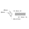 ServoCity 1503 Series M4 x 0.7mm Shoulder-Standoff (5-6mm OD, 10-8mm Length) - 4 Pack