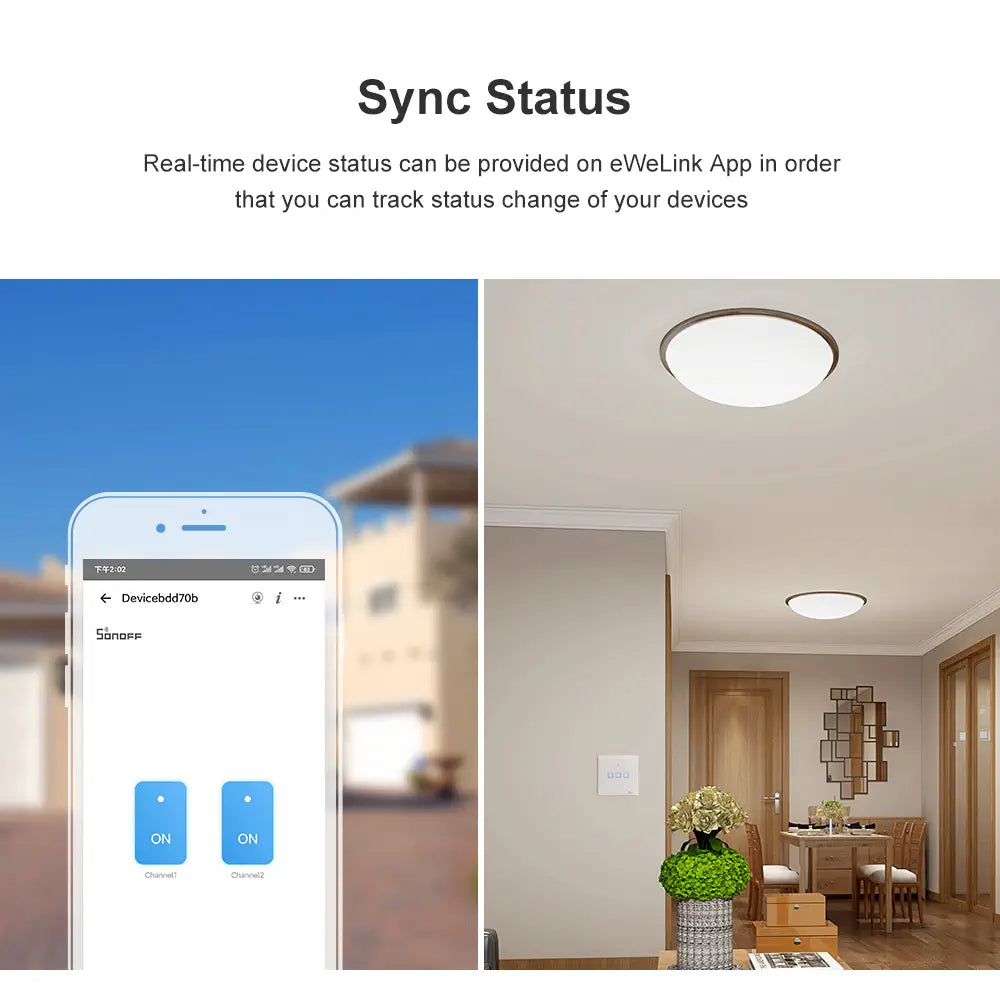 SONOFF TX Series WiFi Wall Switch (T0, UK, 3 Gang, White)