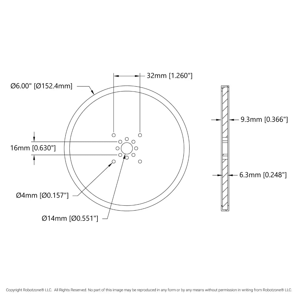 ServoCity 6" ABS Disc Wheel