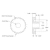 ServoCity 32P, 26T, 0.250" (1/4) Bore, Plain Bore Gear (Delrin)