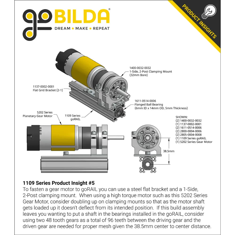 ServoCity 1109 Series goRAIL (624mm Length)