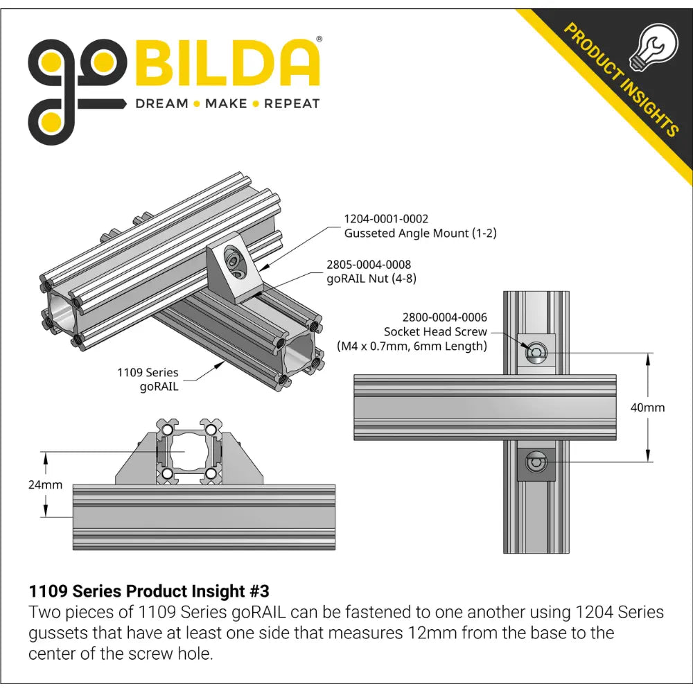ServoCity 1109 Series goRAIL (624mm Length)