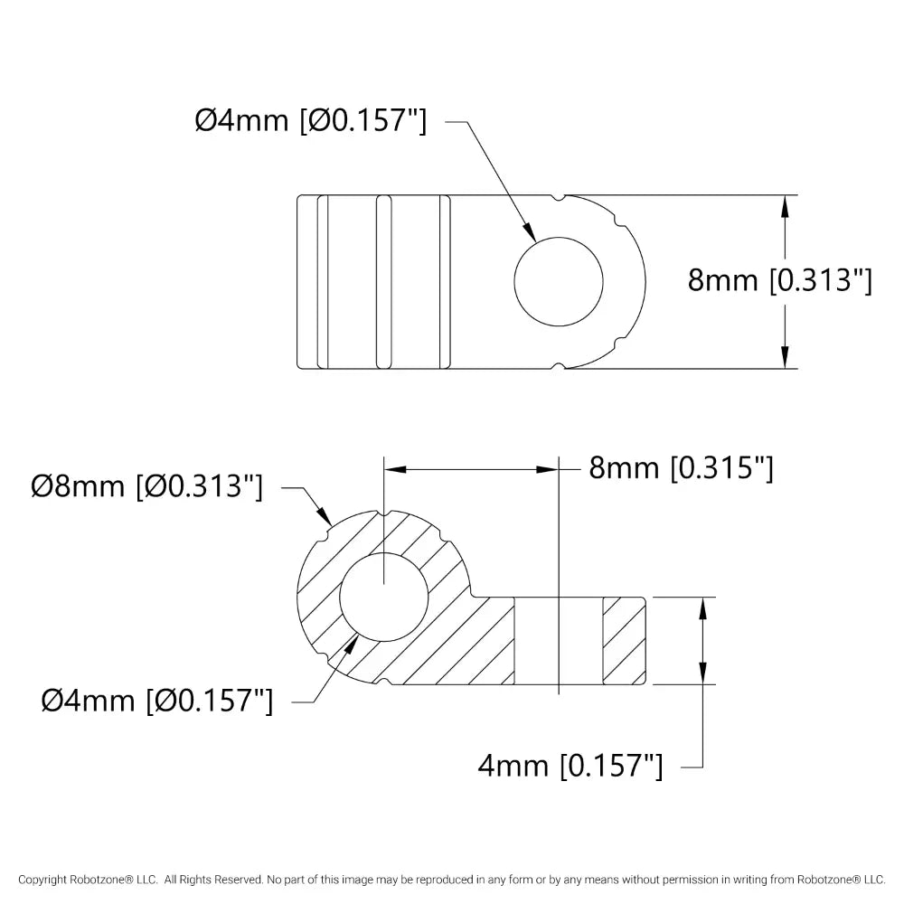 ServoCity Plastic Hinge Block - 25 Pack